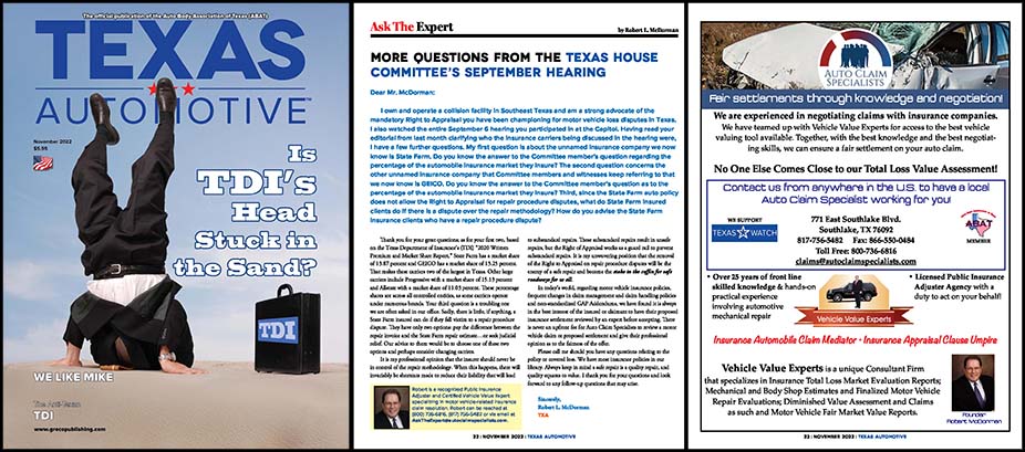November 2022 Texas Automotive Magazine Robert L McDorman